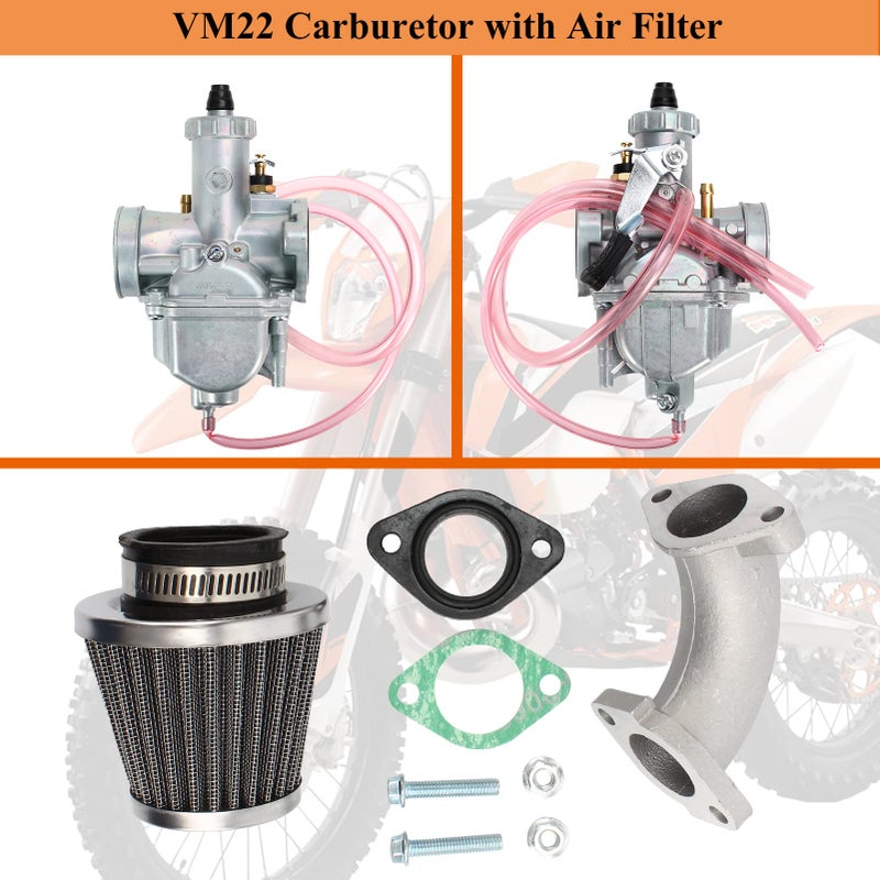 abcerrsi الترابية دراجة المكربن ​​125cc vm22 26mm الكربوهيدرات مع فلتر الهواء الأنابيب المدخول لssr 125 حفرة الدراجة 110cc 150cc 212cc إندورو الدراجة الذهاب كارت استبدال لمركبة دراجة نارية crf70 xr50 DB17 RFZ DBX1 RFX150 - Image 5